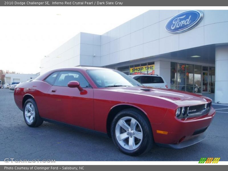 Inferno Red Crystal Pearl / Dark Slate Gray 2010 Dodge Challenger SE