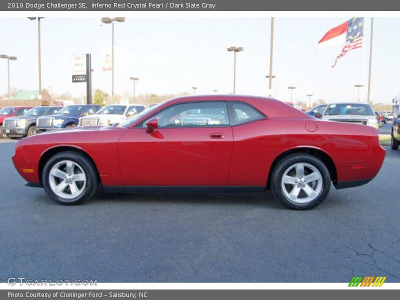 Inferno Red Crystal Pearl / Dark Slate Gray 2010 Dodge Challenger SE