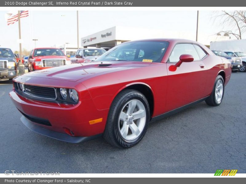 Inferno Red Crystal Pearl / Dark Slate Gray 2010 Dodge Challenger SE