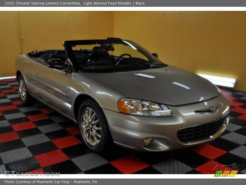 Light Almond Pearl Metallic / Black 2003 Chrysler Sebring Limited Convertible