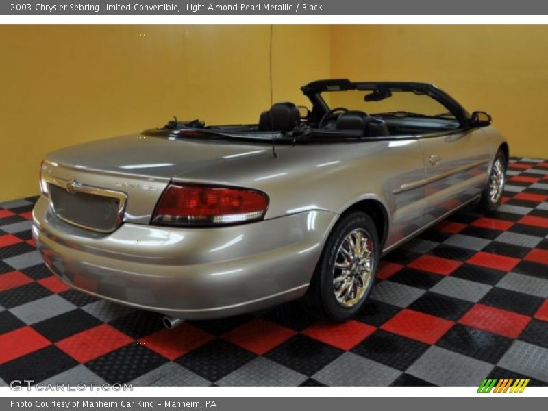 Light Almond Pearl Metallic / Black 2003 Chrysler Sebring Limited Convertible