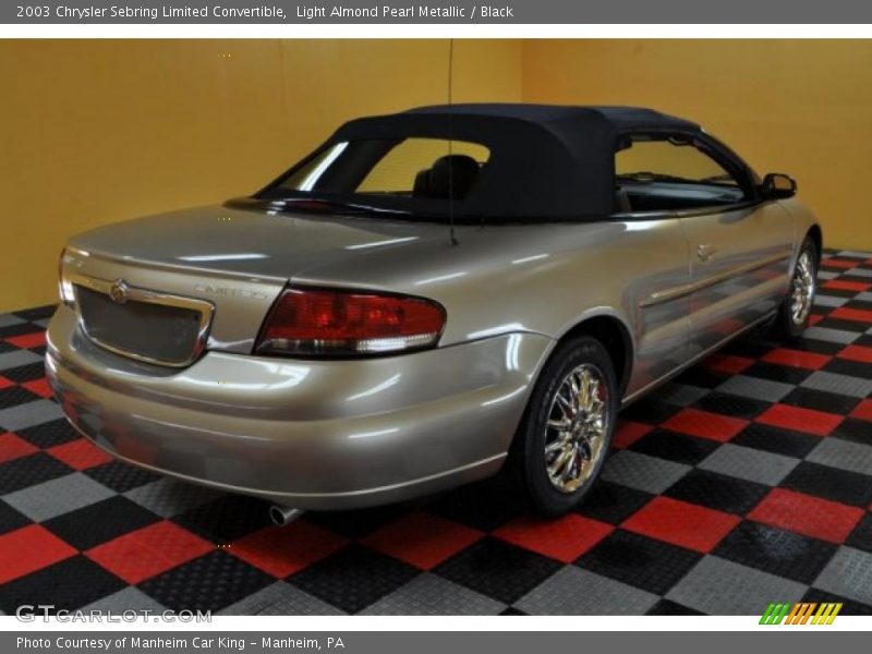 Light Almond Pearl Metallic / Black 2003 Chrysler Sebring Limited Convertible