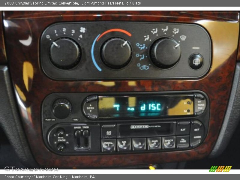 Controls of 2003 Sebring Limited Convertible
