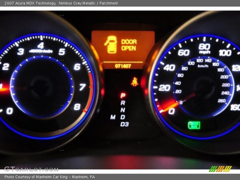 Nimbus Gray Metallic / Parchment 2007 Acura MDX Technology