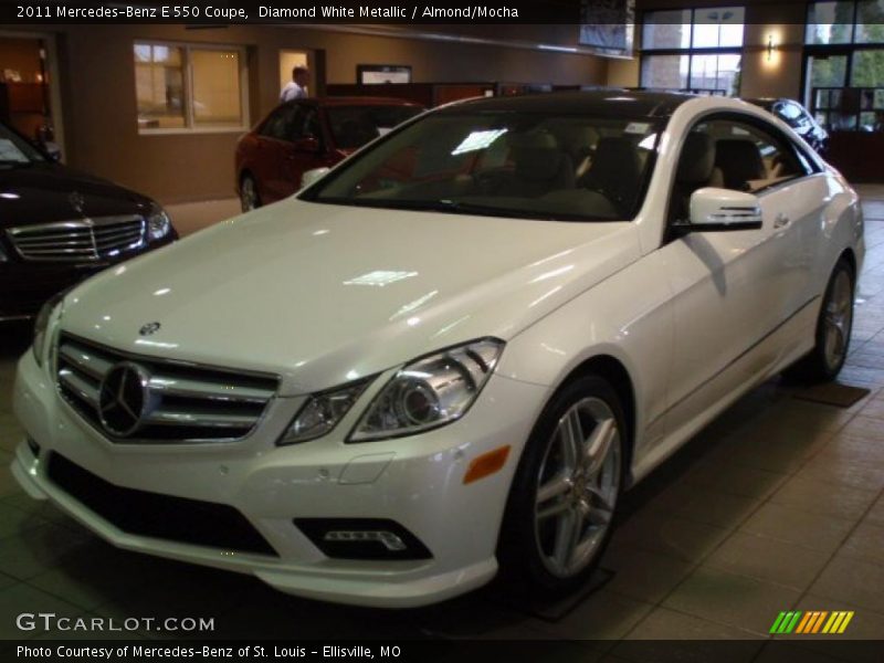 Diamond White Metallic / Almond/Mocha 2011 Mercedes-Benz E 550 Coupe