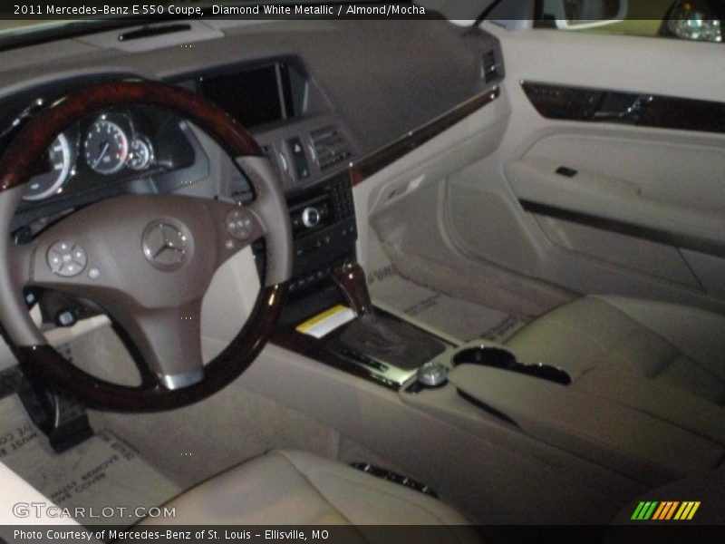 Diamond White Metallic / Almond/Mocha 2011 Mercedes-Benz E 550 Coupe