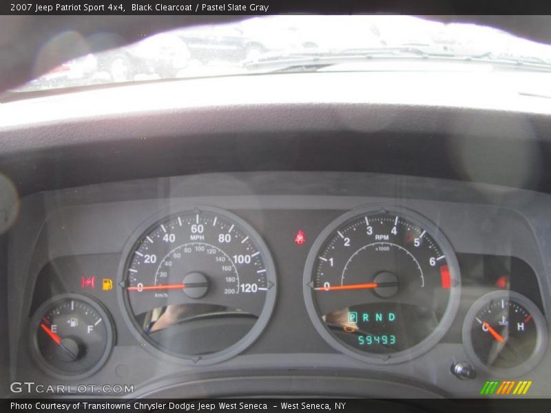 Black Clearcoat / Pastel Slate Gray 2007 Jeep Patriot Sport 4x4