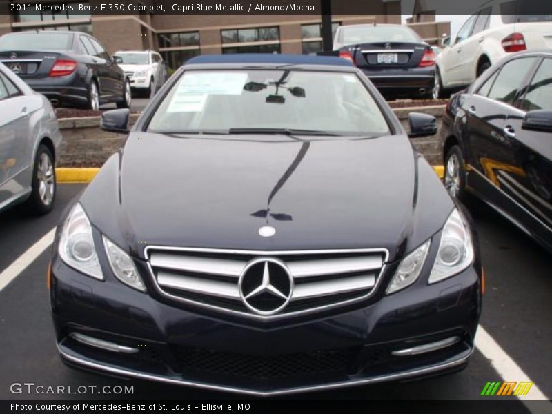 Capri Blue Metallic / Almond/Mocha 2011 Mercedes-Benz E 350 Cabriolet