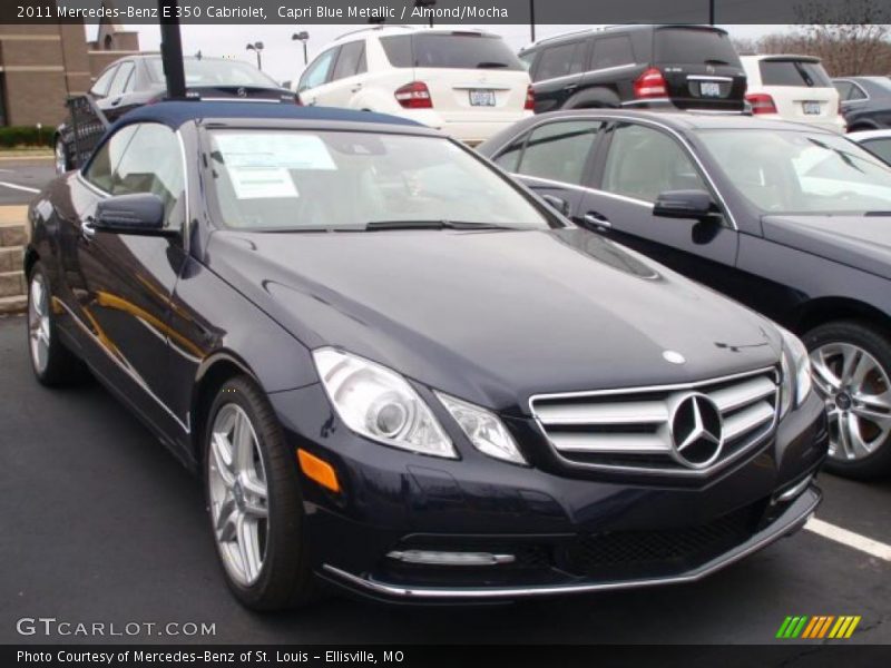 Capri Blue Metallic / Almond/Mocha 2011 Mercedes-Benz E 350 Cabriolet