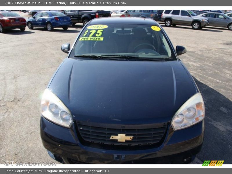 Dark Blue Metallic / Titanium Gray 2007 Chevrolet Malibu LT V6 Sedan