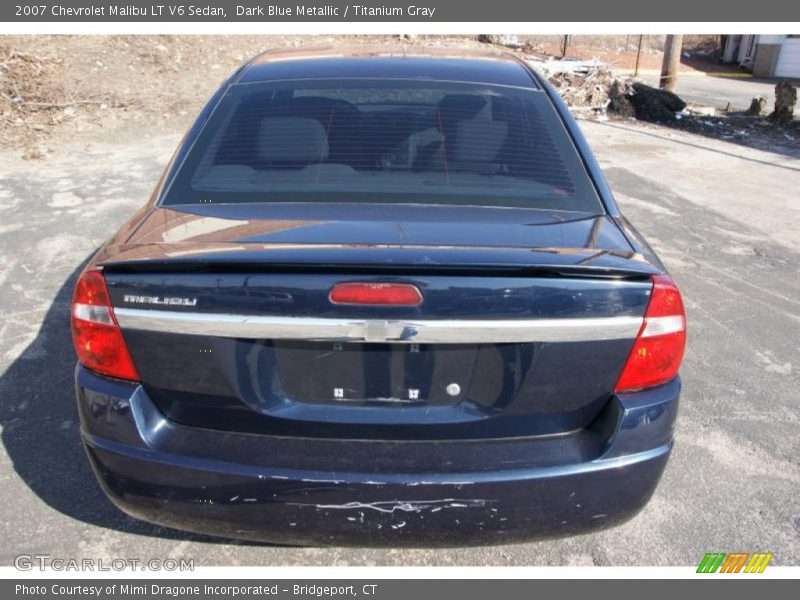 Dark Blue Metallic / Titanium Gray 2007 Chevrolet Malibu LT V6 Sedan