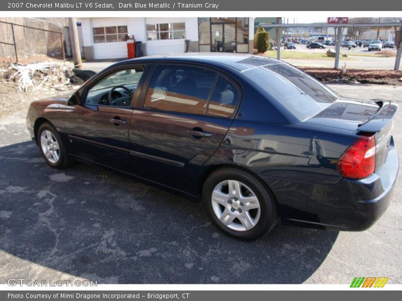 Dark Blue Metallic / Titanium Gray 2007 Chevrolet Malibu LT V6 Sedan
