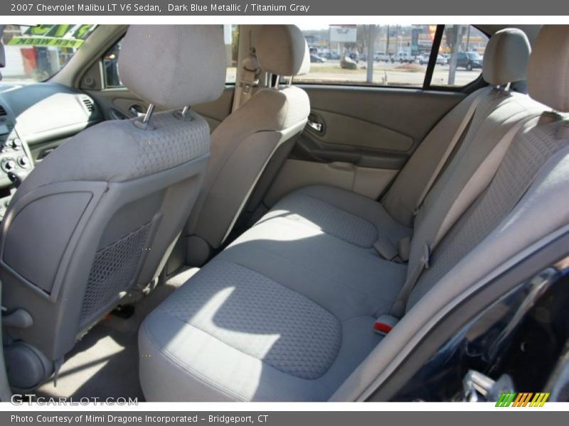 Dark Blue Metallic / Titanium Gray 2007 Chevrolet Malibu LT V6 Sedan