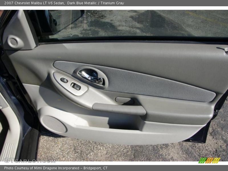 Dark Blue Metallic / Titanium Gray 2007 Chevrolet Malibu LT V6 Sedan