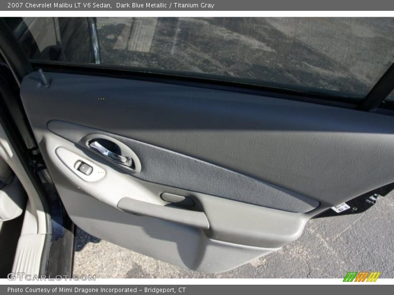 Dark Blue Metallic / Titanium Gray 2007 Chevrolet Malibu LT V6 Sedan