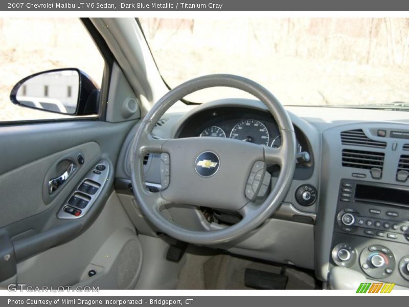 Dark Blue Metallic / Titanium Gray 2007 Chevrolet Malibu LT V6 Sedan