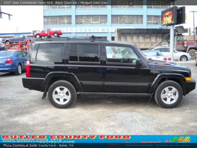 Black Clearcoat / Medium Slate Gray 2007 Jeep Commander Sport 4x4