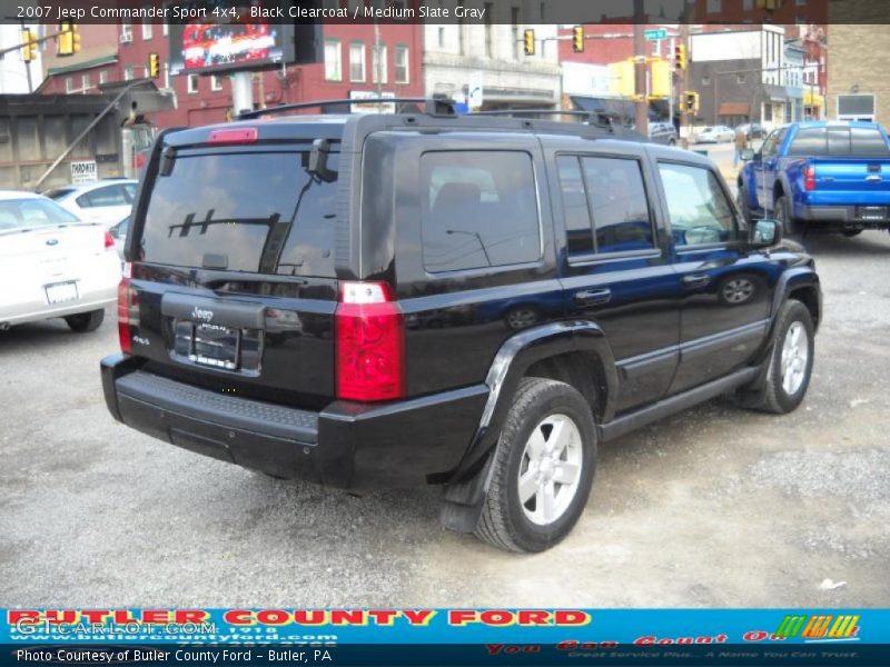 Black Clearcoat / Medium Slate Gray 2007 Jeep Commander Sport 4x4