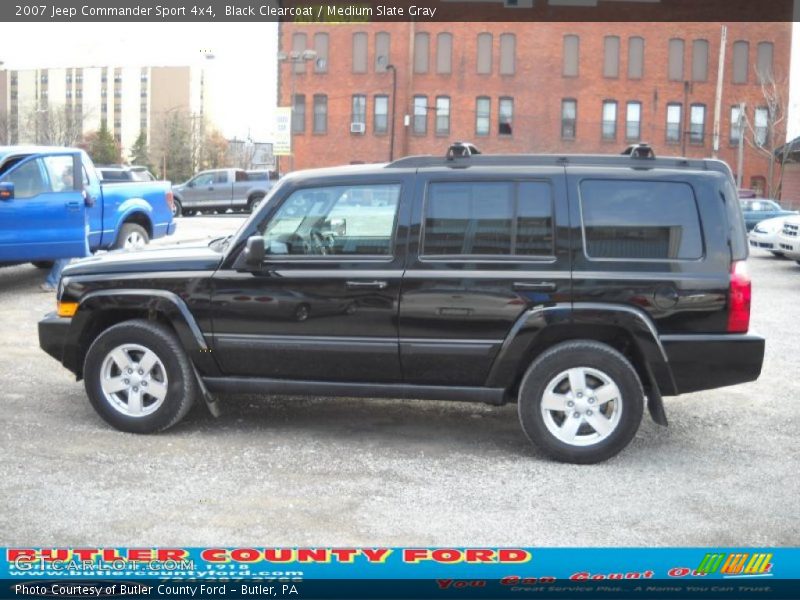 Black Clearcoat / Medium Slate Gray 2007 Jeep Commander Sport 4x4