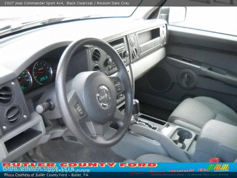 Black Clearcoat / Medium Slate Gray 2007 Jeep Commander Sport 4x4