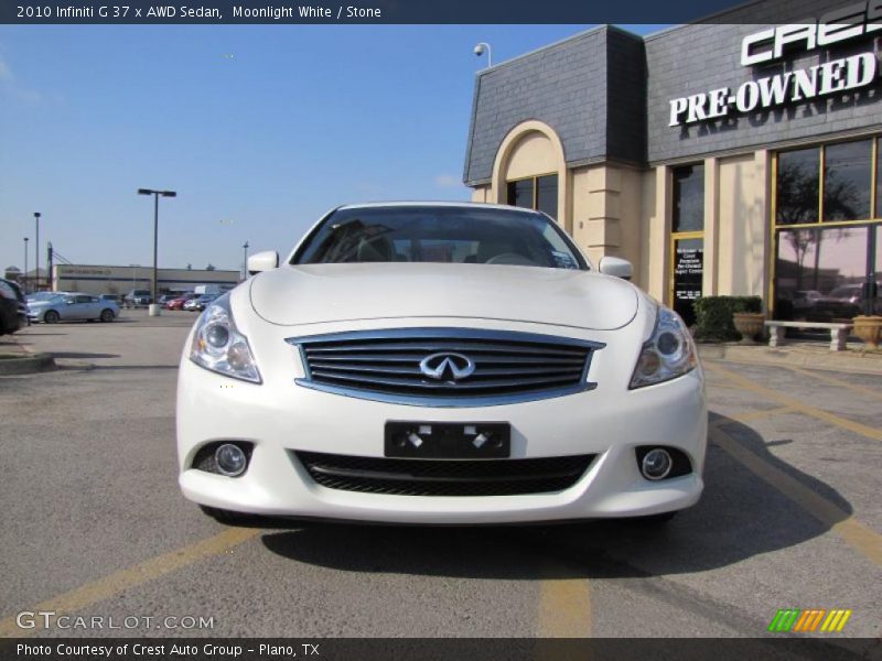 Moonlight White / Stone 2010 Infiniti G 37 x AWD Sedan