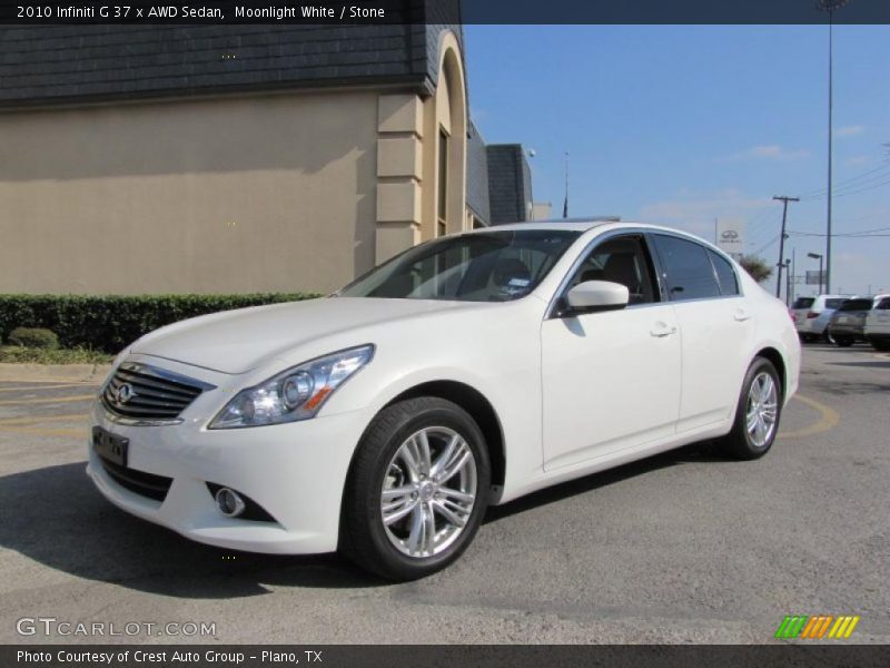 Moonlight White / Stone 2010 Infiniti G 37 x AWD Sedan