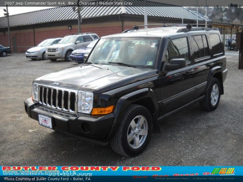 Black Clearcoat / Medium Slate Gray 2007 Jeep Commander Sport 4x4