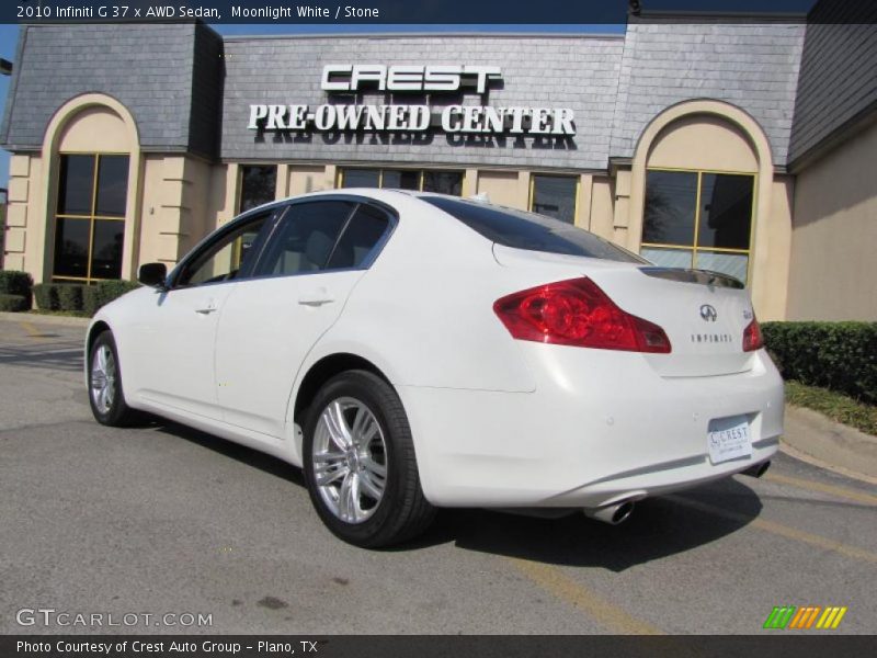 Moonlight White / Stone 2010 Infiniti G 37 x AWD Sedan