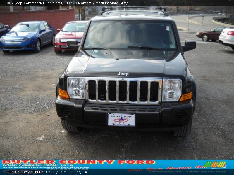 Black Clearcoat / Medium Slate Gray 2007 Jeep Commander Sport 4x4