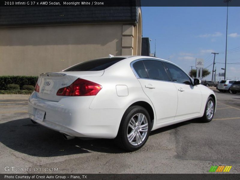 Moonlight White / Stone 2010 Infiniti G 37 x AWD Sedan