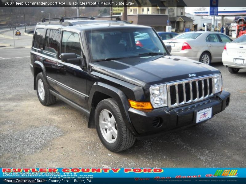 Black Clearcoat / Medium Slate Gray 2007 Jeep Commander Sport 4x4
