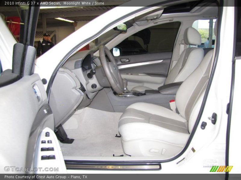 Moonlight White / Stone 2010 Infiniti G 37 x AWD Sedan