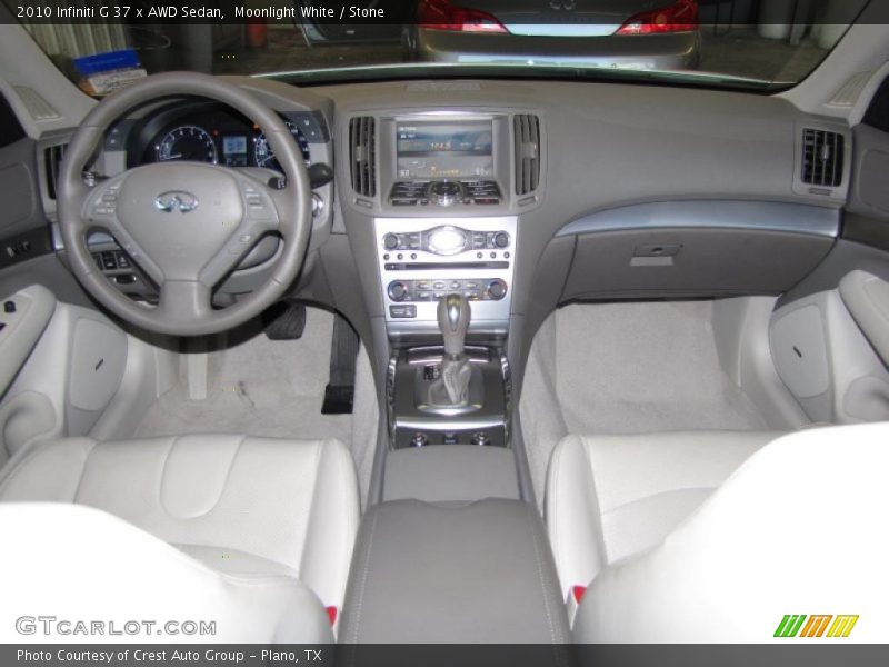 Moonlight White / Stone 2010 Infiniti G 37 x AWD Sedan