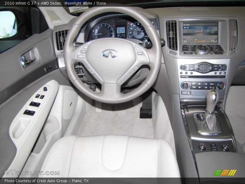 Moonlight White / Stone 2010 Infiniti G 37 x AWD Sedan