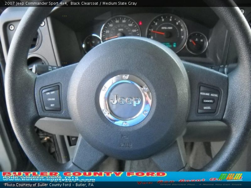 Black Clearcoat / Medium Slate Gray 2007 Jeep Commander Sport 4x4