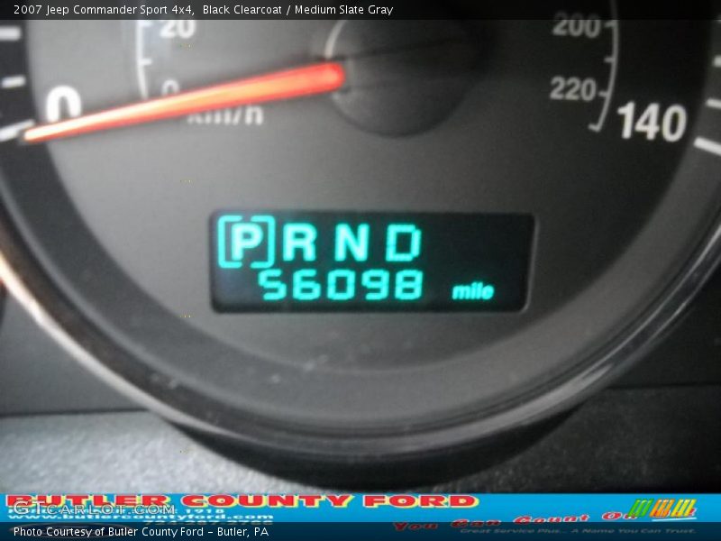 Black Clearcoat / Medium Slate Gray 2007 Jeep Commander Sport 4x4