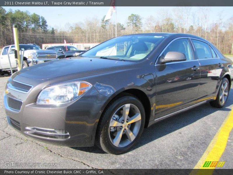 Taupe Gray Metallic / Titanium 2011 Chevrolet Malibu LT