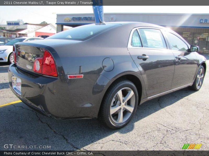Taupe Gray Metallic / Titanium 2011 Chevrolet Malibu LT