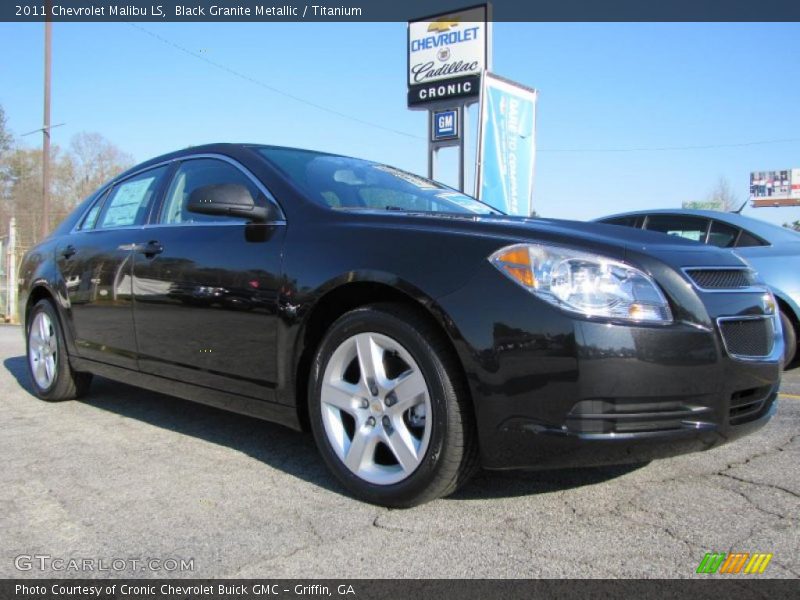 Black Granite Metallic / Titanium 2011 Chevrolet Malibu LS
