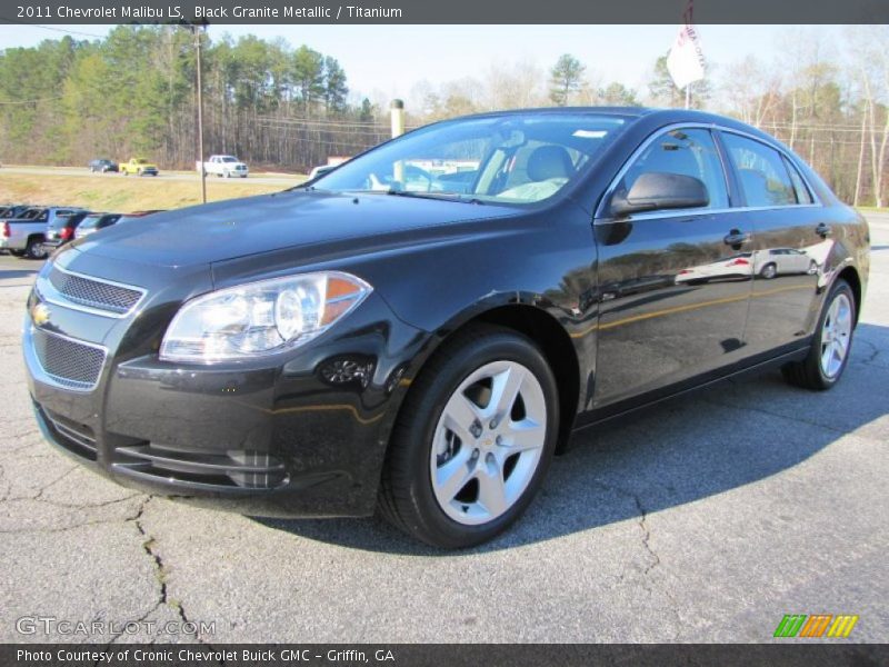 Black Granite Metallic / Titanium 2011 Chevrolet Malibu LS