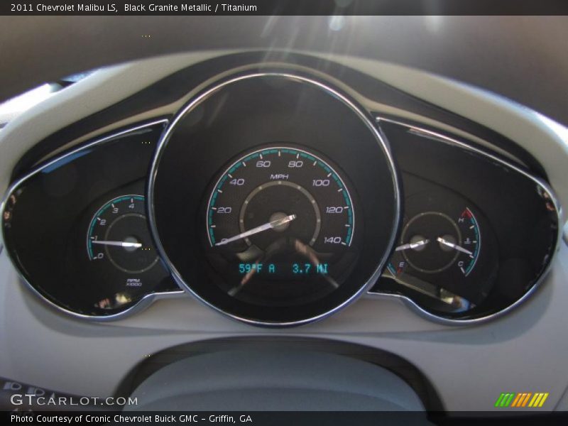 Black Granite Metallic / Titanium 2011 Chevrolet Malibu LS