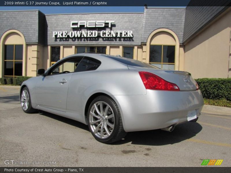 Liquid Platinum / Graphite 2009 Infiniti G 37 Journey Coupe