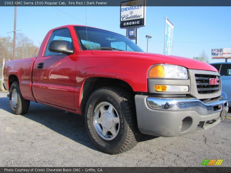 Fire Red / Dark Pewter 2003 GMC Sierra 1500 Regular Cab
