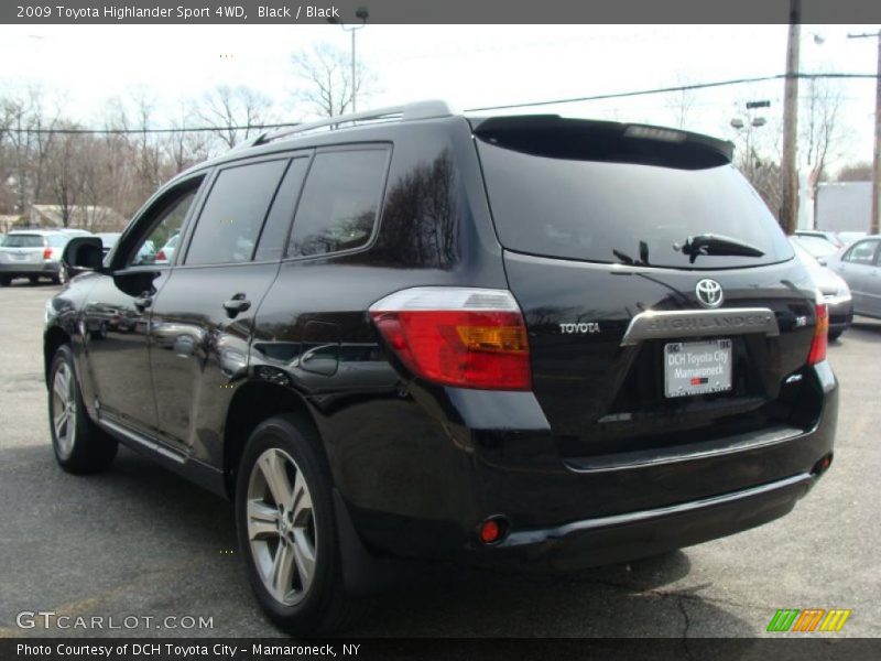 Black / Black 2009 Toyota Highlander Sport 4WD