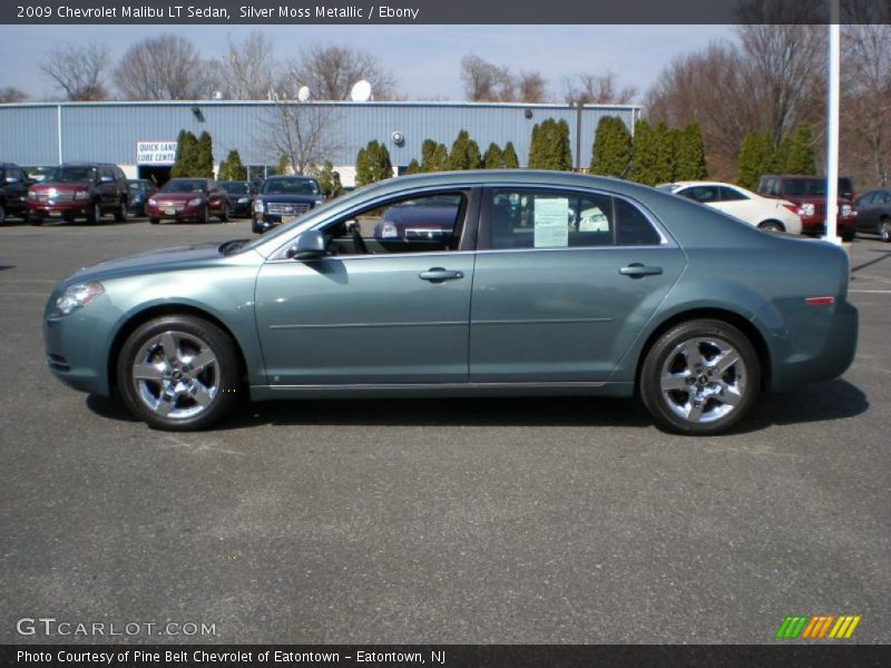 Silver Moss Metallic / Ebony 2009 Chevrolet Malibu LT Sedan