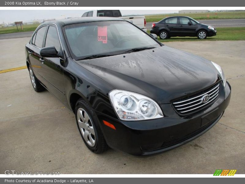 Ebony Black / Gray 2008 Kia Optima LX
