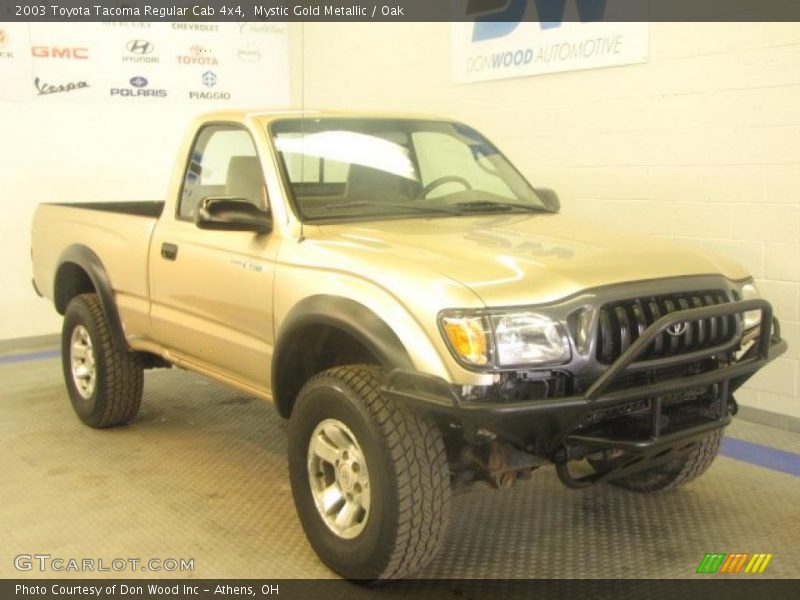 Mystic Gold Metallic / Oak 2003 Toyota Tacoma Regular Cab 4x4