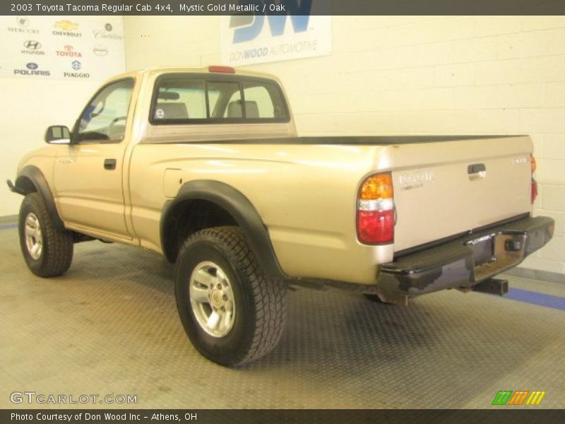 Mystic Gold Metallic / Oak 2003 Toyota Tacoma Regular Cab 4x4