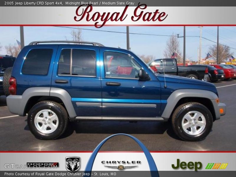 Midnight Blue Pearl / Medium Slate Gray 2005 Jeep Liberty CRD Sport 4x4