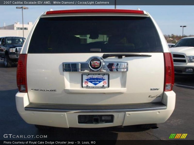 White Diamond / Cocoa/Light Cashmere 2007 Cadillac Escalade ESV AWD